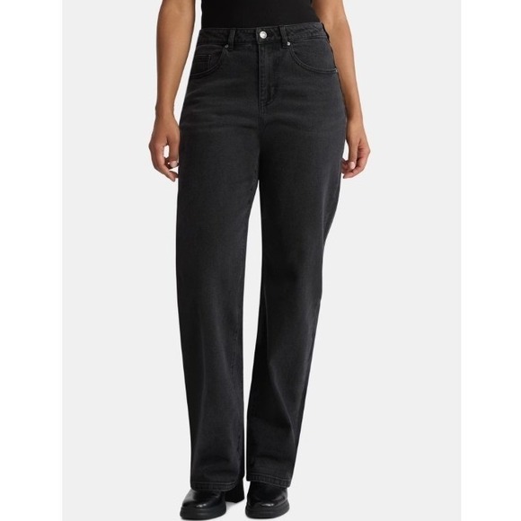 Madden Nyc Denim - NWT Madden NYC Women's Y2K Barrel Jeans Galaxy Wash Size 2 Relaxed Mid-Rise
